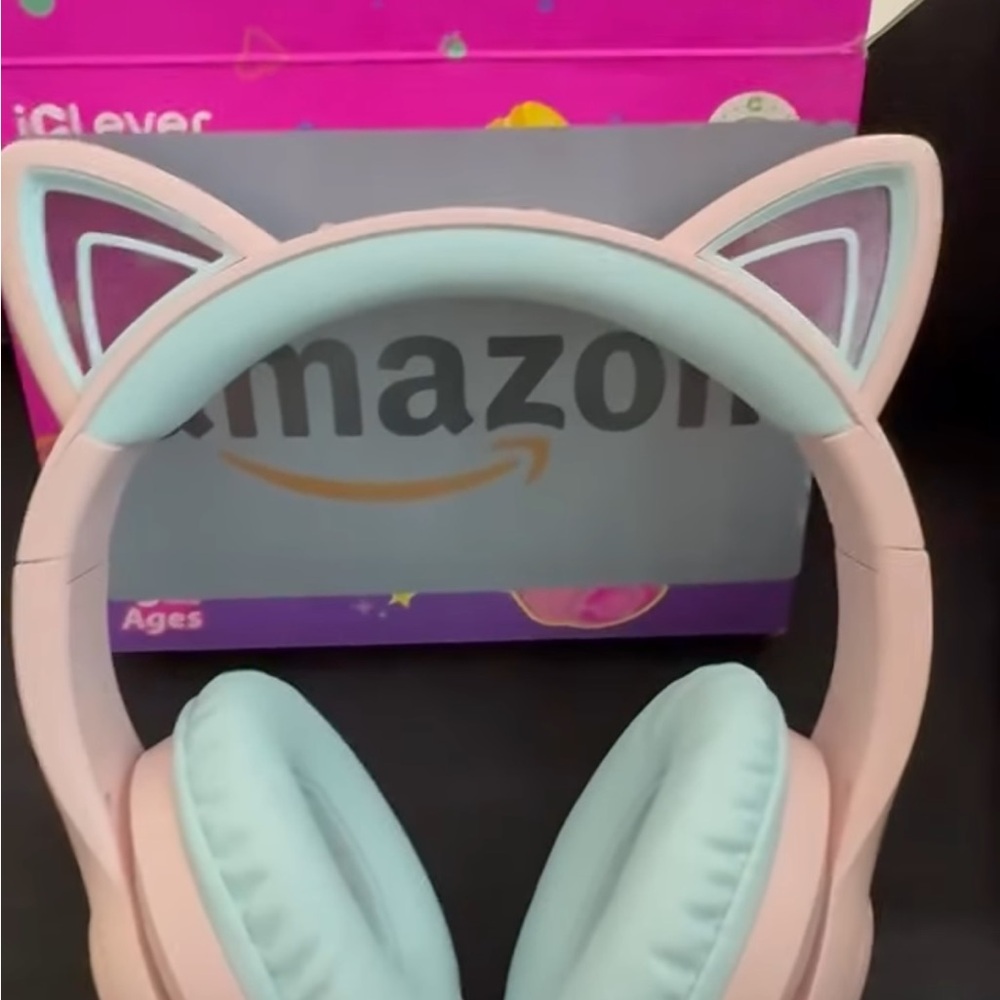 IClever Pink and Blue Cat Ear Headphones